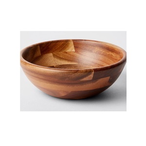 Bol de service en bois de conception classique pour fête de mariage à faible coût, taille personnalisée, saladier de haute qualité pour la cuisine et le dessus de table - Product Image 4
