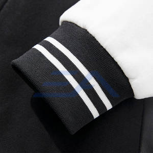 Veste de survêtement pour homme de haute qualité, dernier design, respirante, en coton et laine écologiques, col montant surdimensionné, logo sur le devant - Product Image 5