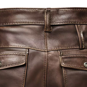 Shorts en cuir décontractés écologiques de qualité supérieure, dernière conception, taille personnalisée, vente en gros, nouvelle arrivée, faible MOQ pour hommes, sur mesure - Product Image 6