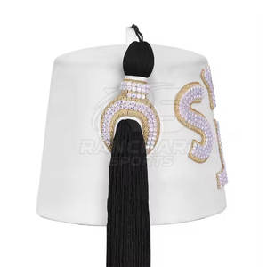 Chapeau Fez Maçonnique Personnalisé avec Broderie, Chapeau Fez Maçonnique pour Hommes, Style Maçonnique, Chapeau Fez avec Broderie Maçonnique pour Cérémonies - Product Image 2