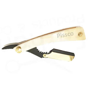 Navaja de Afeitar Plegable de Acero Inoxidable con Hoja Recta, Maquinilla de Afeitar Manual para Hombres - Product Image 5