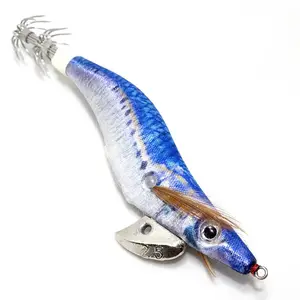 Vivid Color Saltwater Squid Jig Iscas OEM Iscas De Pesca Isca De Camarão Afundando De Alta Qualidade ODM De Plástico Macio De Água Profunda Personalizado