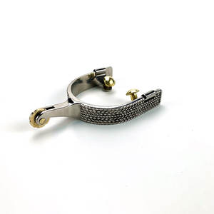Éperons de cheval en acier inoxydable de qualité supérieure, accessoires d'équitation avec engrenage en laiton pour hommes, pour le cordeau de cheval - Product Image 3
