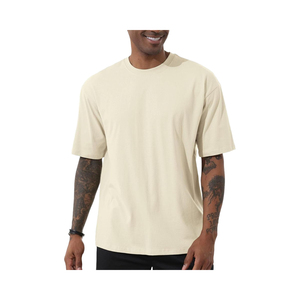 2025 logotipo personalizado nueva moda hombres Heavy 100% algodón camiseta suelta estilo impreso Logo camiseta para hombres - Product Image 5