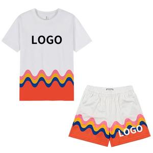 ชุดวอร์ม2ชิ้นสำหรับผู้ชายมาใหม่ฤดูร้อนเซตสั้นสำหรับผู้ชายเสื้อยืดกีฬาแบบซับลิเมชันแบบลำลอง - Product Image 2