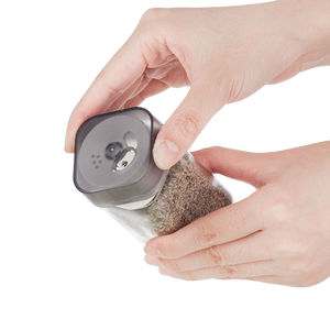 Ensemble de récipients à épices en verre carré avec support organisateur pour le stockage des assaisonnements, distributeur de condiments, bouteilles pour la cuisine, utilisation domestique, professionnel - Product Image 6