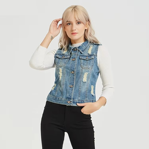 Quick Dry New Design Fashion Sleeveless <b>Jacket</b> Unisex Men Women <b>Denim</b> Cowboy <b>Vest</b> Ladies Hooded <b>Denim</b> <b>Vest</b> - Product Image 2