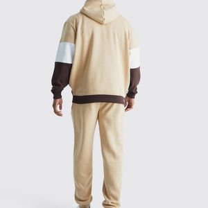 Ensemble survêtement deux pièces personnalisé avec logo, imprimé en relief 3D, en molleton de coton épais, style jogging - Product Image 2