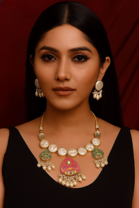 Luxurious Baroque Necklace <b>Set</b> <b>for</b> <b>Women</b> Statement <b>Jewelry</b> Perfect <b>for</b> Weddings, Formal Events, and Timeless Fashion Looks - Product Image 3