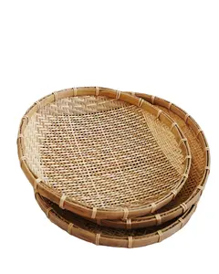 ベトナムから手作りされた高品質の天然ナコ竹フラットバスケット