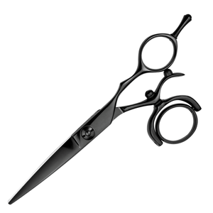 Tijera profesional de peluquero de acero inoxidable con mango giratorio - Product Image 2