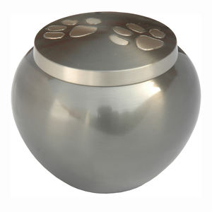 Urna Funeraria de Metal Premium para Mascotas Odyssey, Diseño Moderno con Tapa Grabada con Huella, Urna Conmemorativa para Cenizas de Mascotas Queridas - Product Image 3