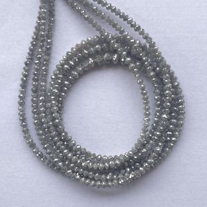 Cuentas Redondas Facetadas de Diamante Gris Natural de 2 mm, 3 mm, 4 mm, Certificadas por IGI para la Fabricación de Joyas, Precio de Fábrica, Venta al por Mayor - Product Image 3