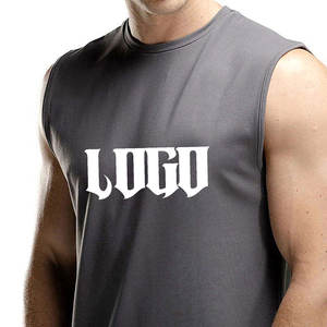 Fournisseur OEM Logo personnalisé hommes débardeur coupe ajustée sans manches vêtements de sport côtelé entraînement Singlet respirant vêtements d'été - Product Image 5