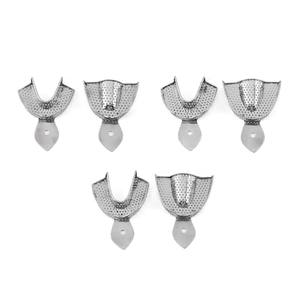 Bandejas de impresión dental Dentadura completa Perforada Dental Acero inoxidable Perforada Bandejas de impresión de dentadura completa Certificación CE - Product Image 4