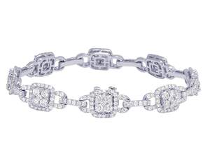Premium Quality Moissanite Round Diamond <b>Bracelet</b> in S925 Sterling Silver Classic Style Anniversary Party Gift For Women - Product Image 5