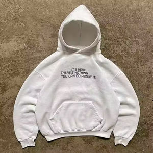 Sudadera con Capucha Extra Grande para Hombre, con Cierre, Estilo Cuadrado, 100% Algodón, 500 g/m², con Logotipo Personalizado Bordado en 3D - Product Image 4