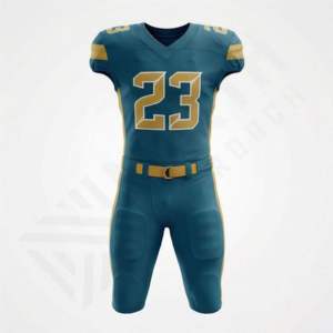 Maillot de football américain personnalisé en polyester unisexe pour adultes, entièrement sublimé, respirant, grande taille, manches courtes, pour entraînement et jeu - Product Image 1