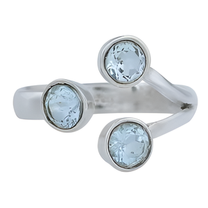 Anillo de Plata de Ley 925 con Topacio Azul, Diseño Hermoso, Engaste de Bisel Hecho a Mano, Joyería de Moda para Boda, Aniversario, Compromiso - Product Image 6
