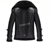 Blouson aviateur en cuir d'agneau vintage pour homme, style motard, écologique, respirant, rétro, doublure en fourrure de mouton, décontracté