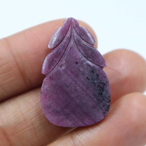 พลอยทับทิมแดงธรรมชาติแกะสลักทรงคาโบชอง พลอยทับทิมแกะสลักขัดเรียบ ขายส่งจากผู้ผลิตสำหรับอัญมณีทำเครื่องประดับ - Product Image 3