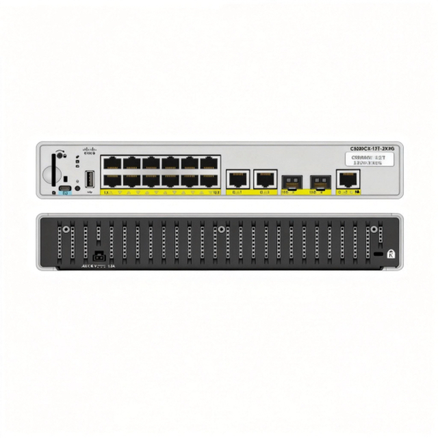 Catalyst Cisco C9200CX-12T-2X2G-E 12-Port Compact Switch with 2X2G Uplinks 12-Port Managed Switch for SMB Essentials License