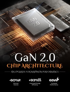 LISEN 65W GaN2.0 USB C Charger Slim 2-Ports Fast Charging Block <span class=keywords><strong>USBC</strong></span> Power Adapter pour <span class=keywords><strong>MacBook</strong></span> <span class=keywords><strong>Air</strong></span> Dell XPS Galaxy S25 Ultra - Product Image 5