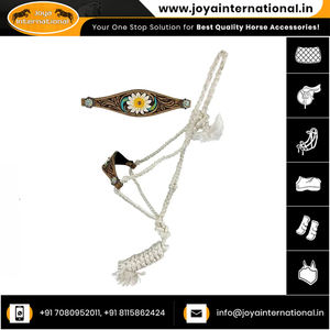 Showman-Cinta tejida de nailon blanco para mujer, cinta de cuello Halter con flor pintada en blanco - Product Image 6