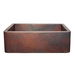 Fregadero de cocina de cobre martillado a mano para cocinas elegantes con propiedades antibacterianas naturales y durabilidad - Product Image 6