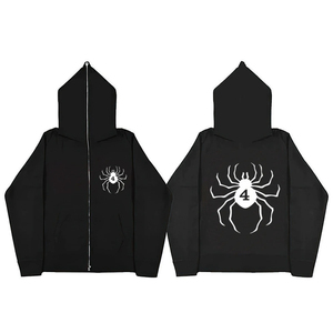 Sweats à capuche et sweat-shirt intérieur en molleton unisexe avec fermeture à glissière intégrale Sweat à capuche chaud pour hommes et femmes - Product Image 6