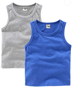 เสื้อกล้ามสีพื้นสำหรับเด็กผู้ชายเด็กผู้หญิง,เสื้อยืดเสื้อกล้ามเสื้อกล้ามผ้าฝ้ายเสื้อแขนกุดสำหรับฤดูร้อน - Product Image 2