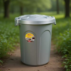 Boîte de conservation alimentaire minimaliste Jerry Can (23L) avec couvercle à clip, en polypropylène moulé par injection, couleur argent, pour une conservation optimale de la fraîcheur - Product Image 3