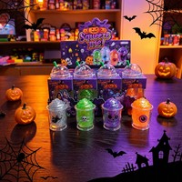 Jouet anti-stress en forme de tasse de thé au lait d'Halloween, jouet à presser en PU à rebond lent, simulation alimentaire pour soulager le stress