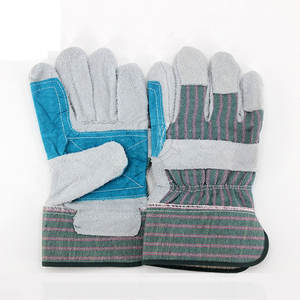 Gants de travail en cuir de haute qualité Gants de travail de sécurité protecteurs bon marché pour hommes pour la construction - Product Image 4