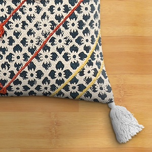 Housse de coussin instantanée taies d'oreiller brodées coussin fait à la main 100% coton housse de coussin décor à la maison motifs géométriques - Product Image 4