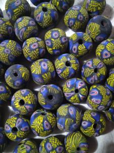 Antique Venetian Inspired Multicolor Chevron Crystal Lampwork Glass <b>Beads</b> Necklace Vintage Inspired Long Strand Glass <b>Beads</b> - Product Image 4