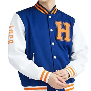 <b>Plus</b> <b>Size</b> Men's Varsity <b>Jacket</b> Custom Logo Embroidery Wool/Polyester Casual Winter <b>Jacket</b> Wholesale - Product Image 4