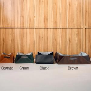 Boîte à mouchoirs en cuir véritable durable, légère, classique et luxueuse, couleurs personnalisables, logo pour salle de bain, cuisine, bureau | - Product Image 3