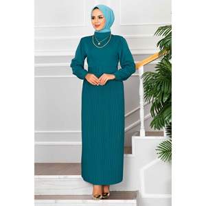 Esila Jupe Plissée Hijab Robe Pétrole - Product Image 4