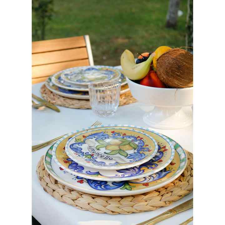 The Mia LMN001 Limoncello Cake Plate Set of 6 - 19 cm