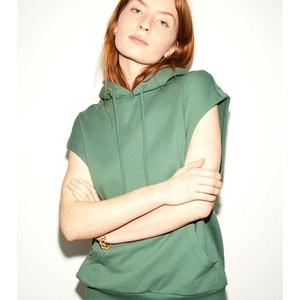 Comfy Style Women Sleeveless <b>Hoodies</b> Soft Feel Lightweight Fabric Relax Fit Streetwear Casual Fashion Modern Daily Outfit - Product Image 1