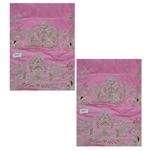 Último nuevo estilo indio mujeres ODM adultos apoyo africano Headtie Rajgadhia exportaciones 561 con cuentas George Wrapper África tela seda - Product Image 4
