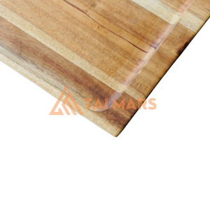 Plateau de service rectangulaire Taimars Plateau de cuisine en bois d'acacia écologique pour desserts, collations, plats et assiettes Matériau en bambou massif - Product Image 2