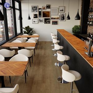 Plan de travail en bois d'acacia Chevron, finition huilée, qualité BC, épaisseur personnalisable de 1,26 à 1,5 pouces, 25 x 96 pouces, armoires de cuisine - Product Image 3