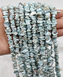 Perles de cristal de larimar naturel en vrac, pierres semi-précieuses irrégulières pour la fabrication de bijoux par Anshul Impex - Product Image 3