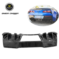Diffuseur arrière en fibre de carbone de qualité supérieure, style RZA, lèvre de pare-chocs arrière pour Chevrolet Corvette C7 Stingray Z06 S9