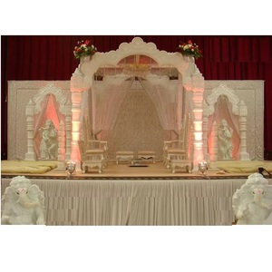 Traditional White Temple Design Wedding Mandap Trending Indian Wedding Decorations for USA Ceremonies - Product Image 1