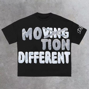 Y2K Streetwear verano oversize Boxy Tee para hombres venta al por mayor 100% algodón manga corta Camiseta hombres Unisex Vintage moda camiseta - Product Image 3