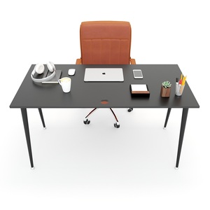 140x70cm HBCO005 Minimalist CONE System Desk with Assembled Iron Legs for Bedroom <b>Study</b> or Office Use Computer <b>Table</b> - Product Image 2
