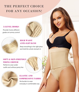 Seamless Control Body Shaper Thin Body Shaping Shapewear Adjustable High Waist Slimming Panties <b>Corset</b> Bodysuit Type - Product Image 3